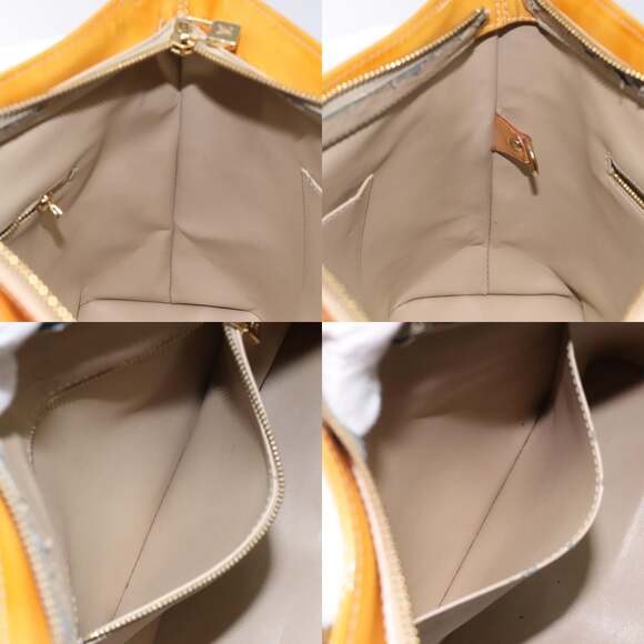 LOUIS VUITTON Monogram Vernis Houston Hand Bag Beige M91004 - Picture 12 of 13